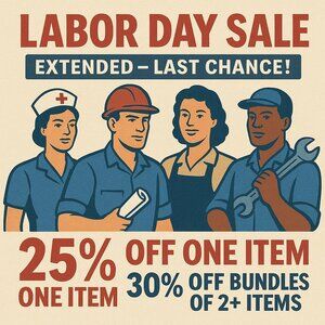 I'm Extending My Sale!! 25% Off 1 Item 30% 2+ Bundles!!